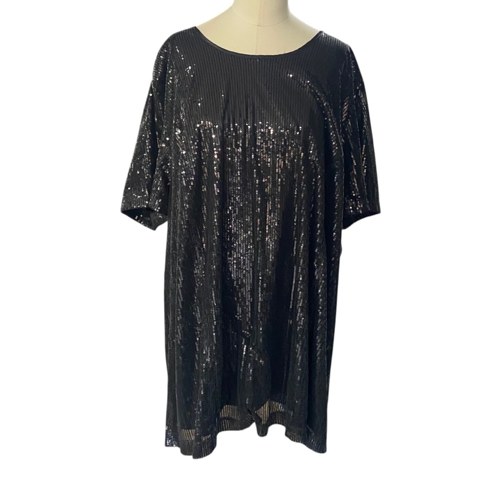 Maggie Barnes Black Sequin Mini Dress - Picture 2 of 8